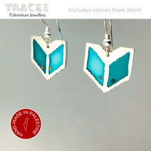Load image into Gallery viewer, Silver Embroidery Earrings