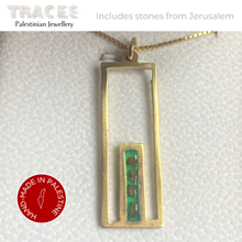 Load image into Gallery viewer, Gold-plated Silver Jerusalem Gate Pendant Necklace