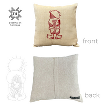 Load image into Gallery viewer, Palestinian Cushion with Hand-Embroidered Handala Design