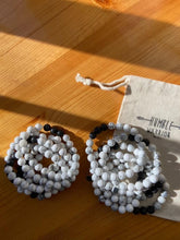 Load image into Gallery viewer, White Howlite and Black Lava Stone Humble Bracelet