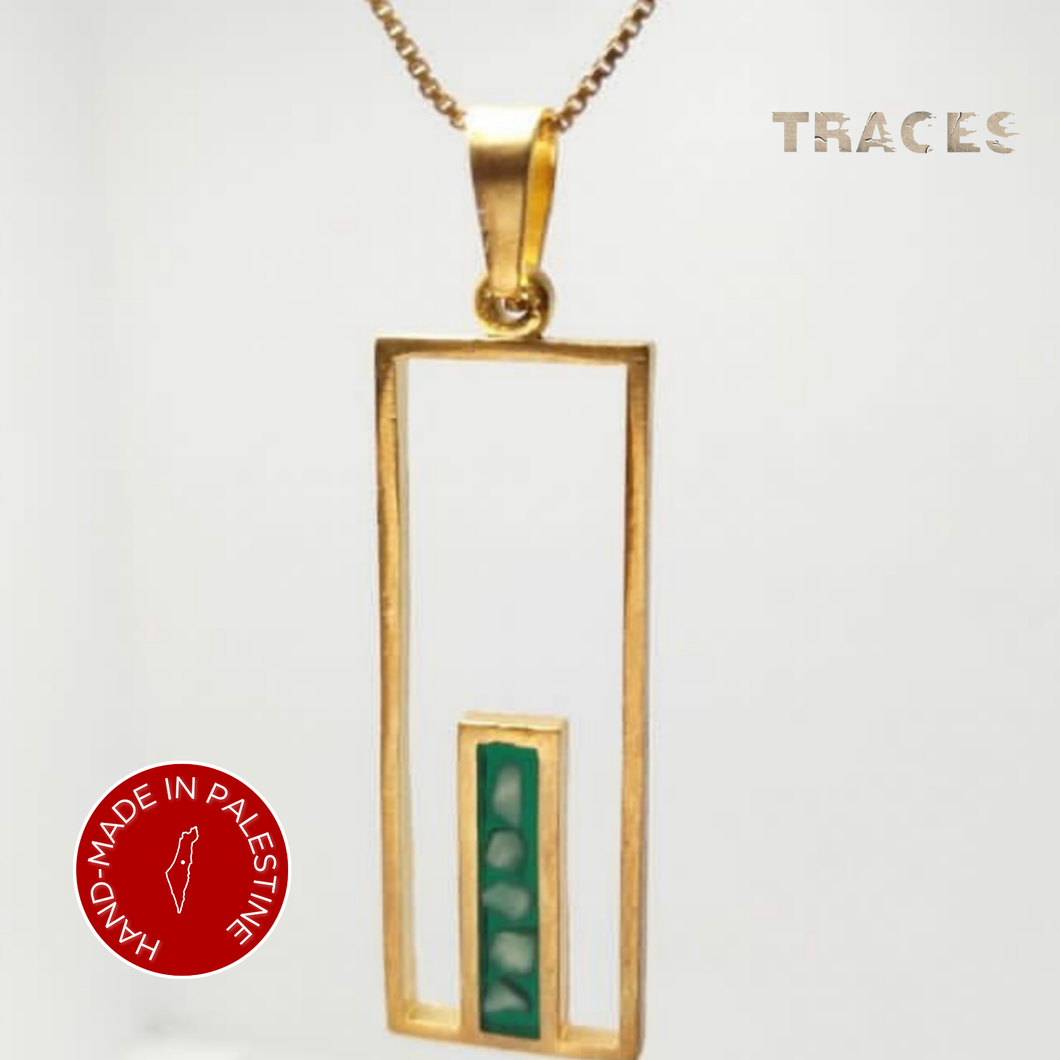 Gold-plated Silver Jerusalem Gate Pendant Necklace