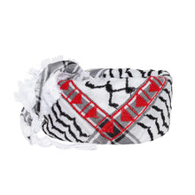 Load image into Gallery viewer, Mini Keffiyeh Black &amp; White Makateeb (Messages) By SEP
