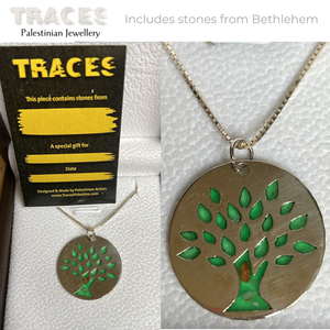 Silver Olive Tree Pendant Necklace